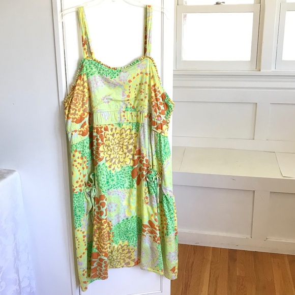 MllE GABRIELLE Floral Sundress Cotton Midi Dress Women’s Plus Size 3X Fit 2X - Picture 1 of 16